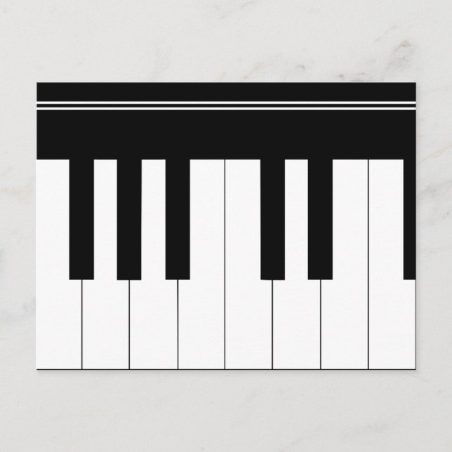 Postal Teclado de piano (Anverso)