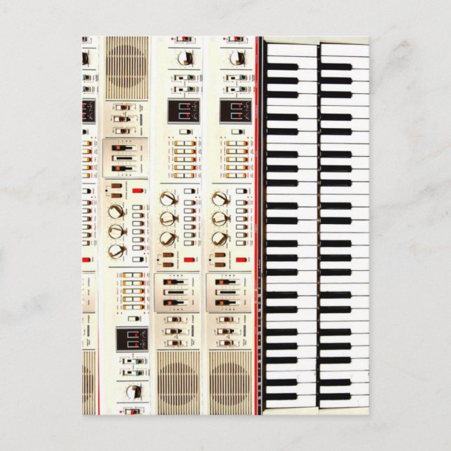 Postal Teclado eléctrico antiguo (Anverso)