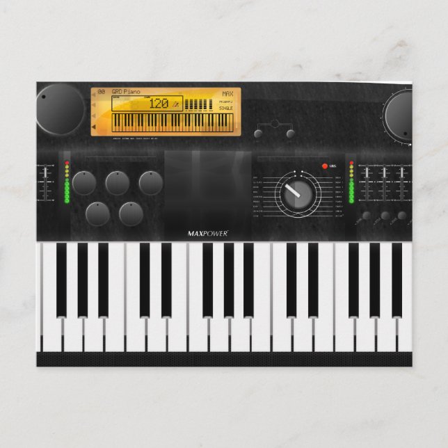 Postal Teclado electrónico (Anverso)