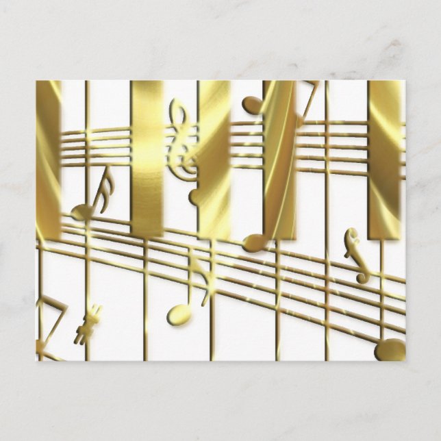 Postal Teclado Gold Piano (Anverso)