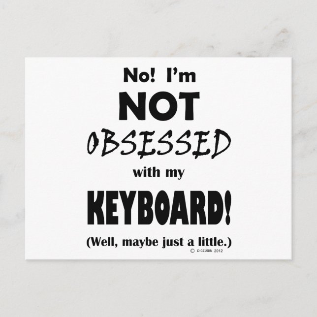Postal Teclado obsceno (Anverso)