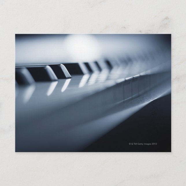 Postal Teclas de piano detalladas 2 (Anverso)