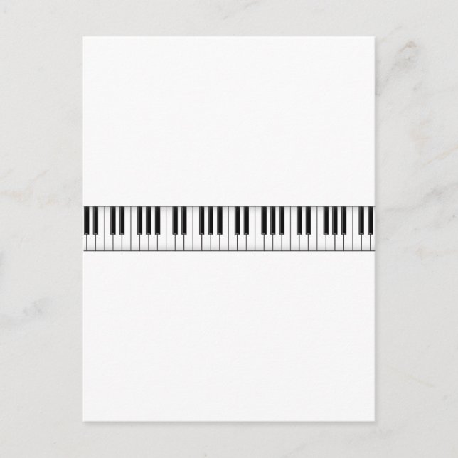 Postal Teclas de teclado / piano: (Anverso)