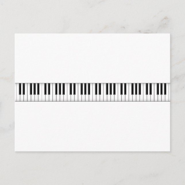 Postal Teclas de teclado / piano: (Anverso)