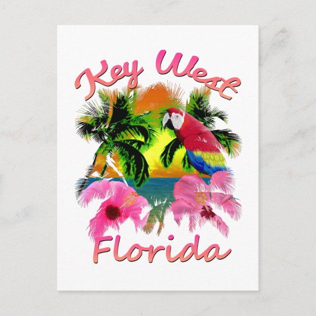 Postal Teclas tropicales del oeste de Florida (Anverso)