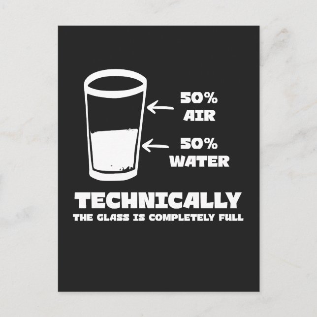 Postal Técnicamente, el vidrio es completamente gracioso (Anverso)