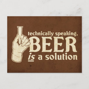 Postal técnicamente hablando, la cerveza es una solución