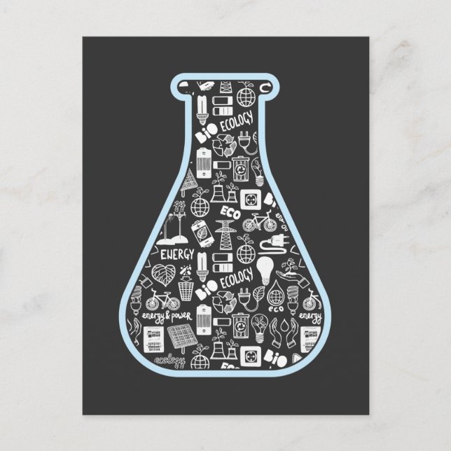 Postal Técnico científico de tubo de prueba de laboratori (Anverso)