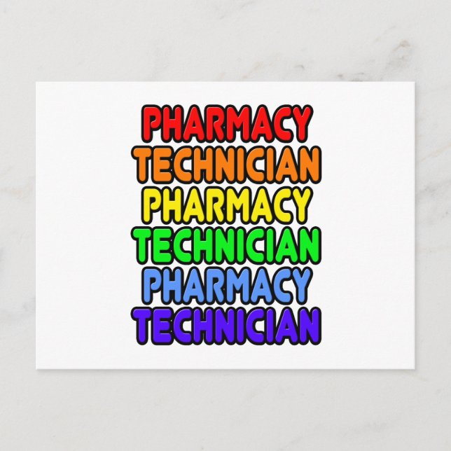 Postal Técnico de Farmacia del Arcoiris (Anverso)