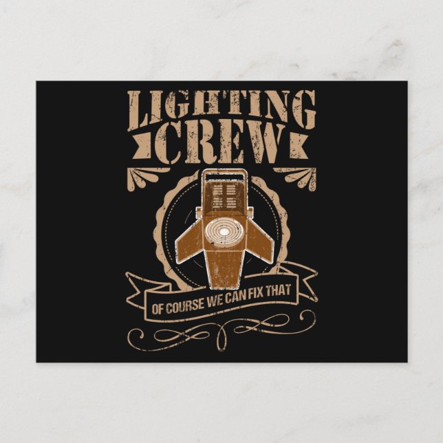 Postal Técnico de iluminación de teatro VINTAGE (Anverso)