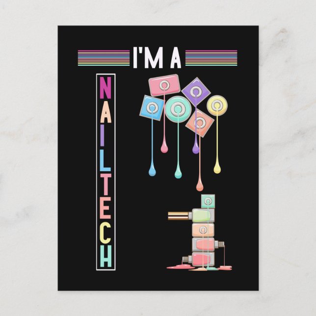 Postal Técnico de uñas Maquillaje Técnico de uñas Cosméti (Anverso)