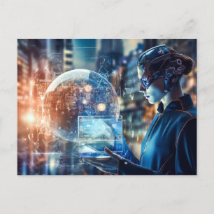 Postal Tecnología futurista