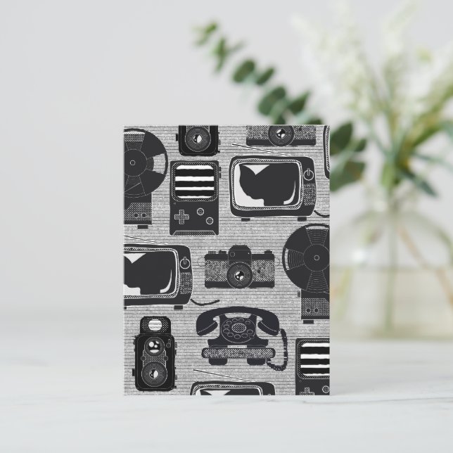 Postal Tecnología retro (Anverso de pie)