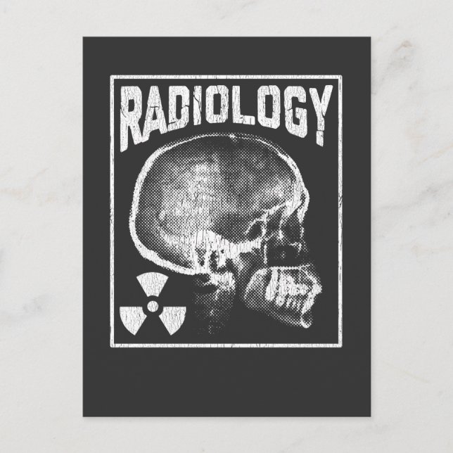 Postal Tecnólogo de Radiología Skull Xray (Anverso)