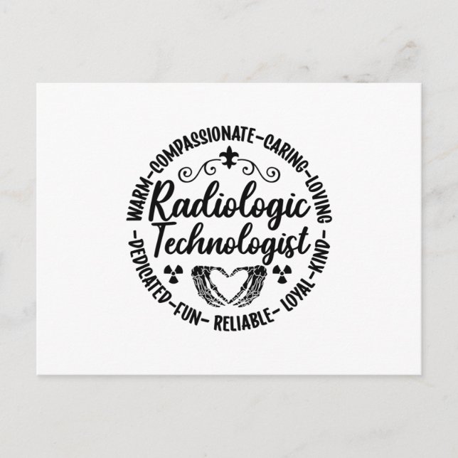 Postal Tecnólogo Radiológico Enfermera Radiología Xray Te (Anverso)