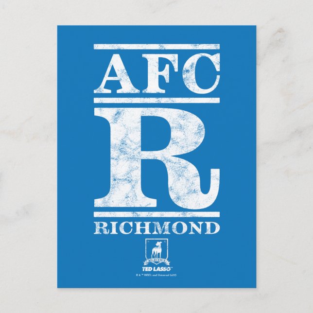 Postal Ted Lasso | AFC R Richmond Text Logo (Anverso)
