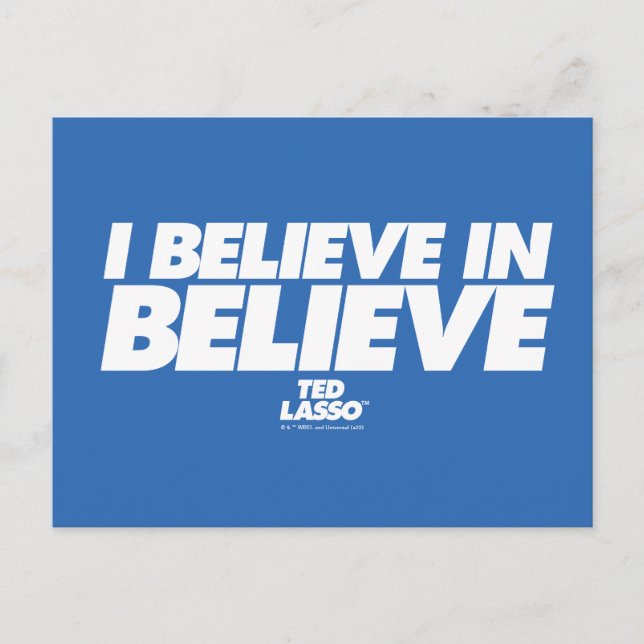 Postal Ted Lasso | Creo en Believe (Anverso)