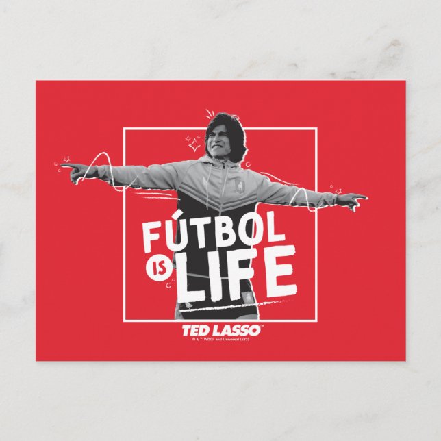 Postal Ted Lasso | Dani Rojas Fútbol is Life (Anverso)