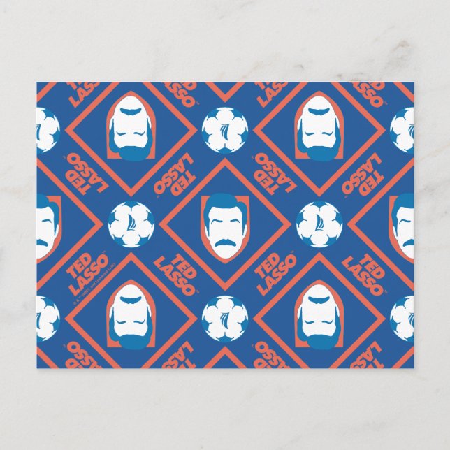 Postal Ted Lasso | Face and Ball Diamond Pattern (Anverso)