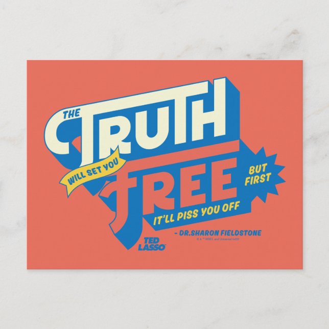 Postal Ted Lasso | The Truth Will Set You Free (Anverso)