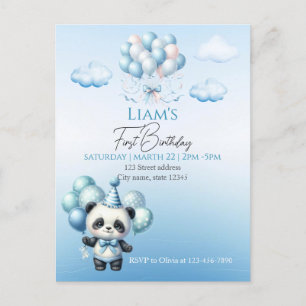 Postal Teddy Bear Globos Niños Foto Cumpleaños