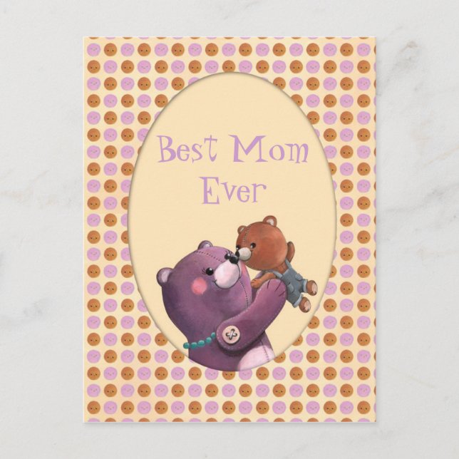 Postal Teddy Bear Mother (Anverso)