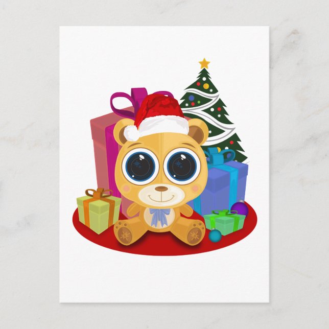 Postal Teddy Bear - Navidades (Anverso)