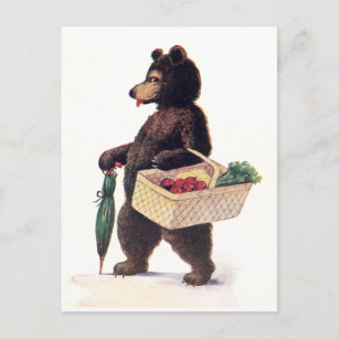Postal Teddy Bear sale al mercado