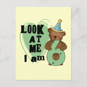 Postal Teddy Bear Tengo 6 Camisetas de cumpleaños y regal