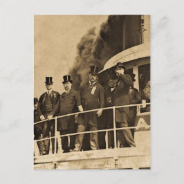 Postal Teddy Roosevelt en la cosecha de vapor de Tashmoo
