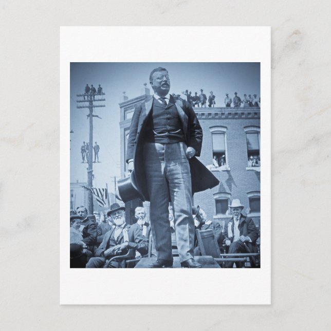 Postal Teddy Roosevelt The Bull Moose Habla 1905 (Anverso)
