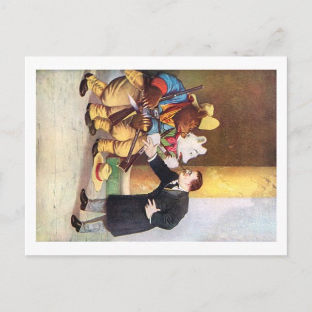 Postal Teddy Roosevelt y los Vaqueros Roosevelt (Anverso)