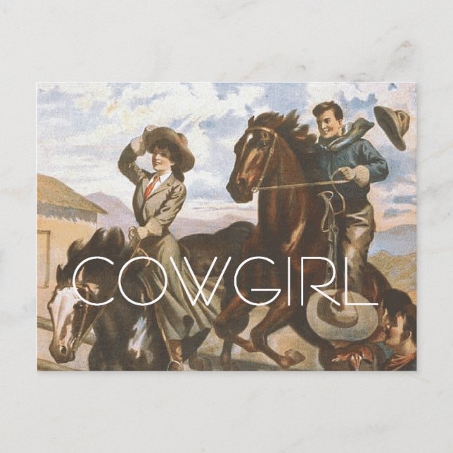 Postal TEE Cowgirl Old School (Anverso)
