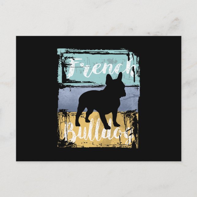 Postal Tee de Bulldog francés - Perro de Bulldog francés  (Anverso)