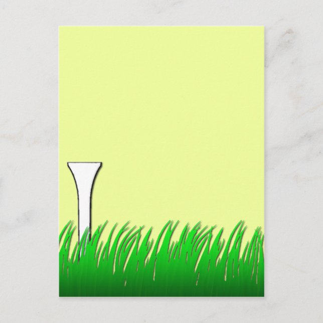 Postal tee de golf en césped (Anverso)