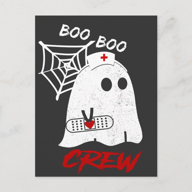 Postal Tee del equipo de enfermeras de Boo, enfermera de  (Anverso)