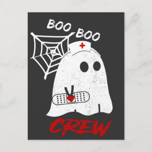 Postal Tee del equipo de enfermeras de Boo, enfermera de