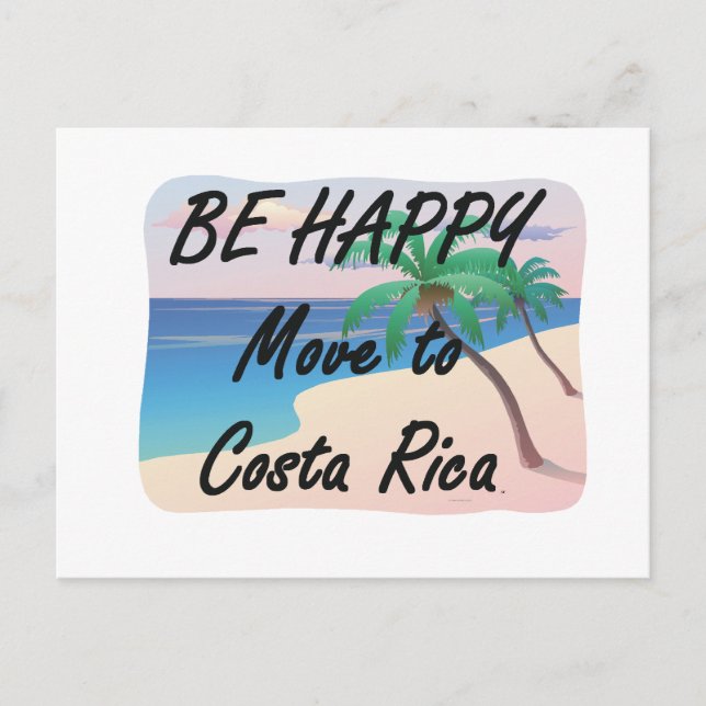 Postal TEES Be Happy Costa Rica (Anverso)
