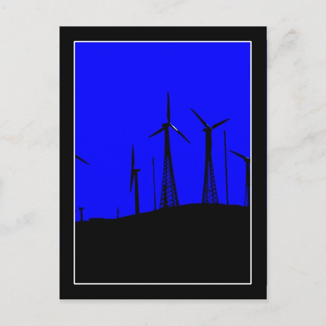 Postal Tehachapi Wind Farm Silhouette (Anverso)