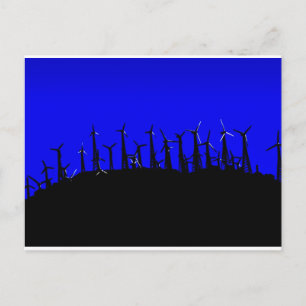Postal Tehachapi Wind Farm Silhouette
