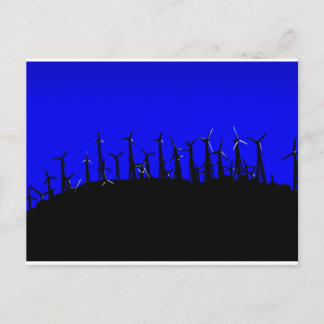 Postal Tehachapi Wind Farm Silhouette