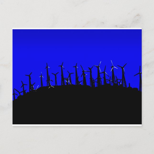 Postal Tehachapi Wind Farm Silhouette (Anverso)