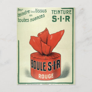 Postal Teinture Rouge Vintage French Ladies Boudoir Adver