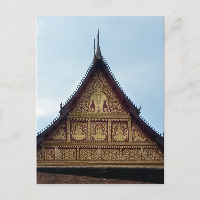 Postal tejado de haw phra kaew (Anverso)