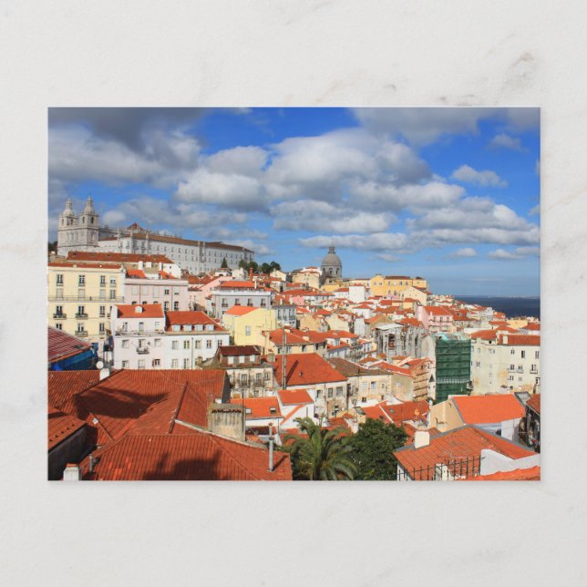 Postal Tejados de Alfama Lisboa (Anverso)
