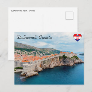 Postal Tejados y murallas famosas del casco antiguo de Du