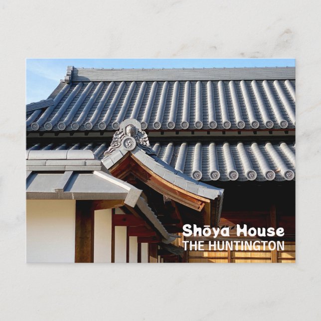 Postal Tejas del techo de la casa Shōya (Anverso)
