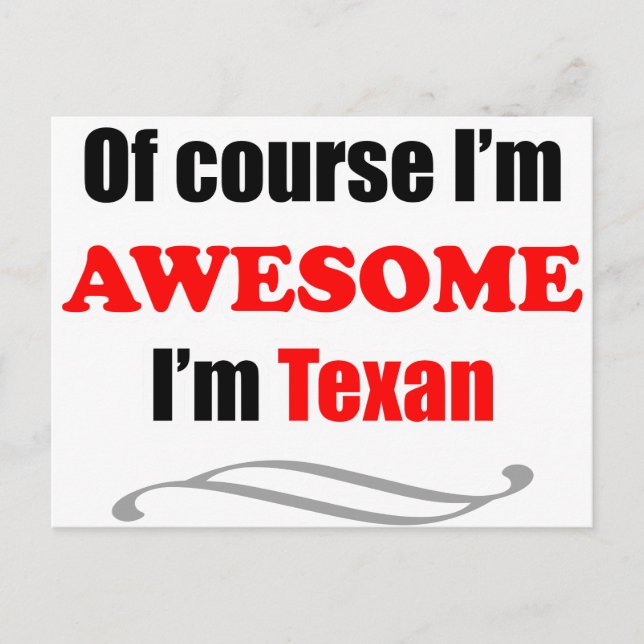 Postal Tejas es impresionante (Anverso)