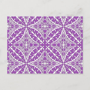 Postal Tejas marroquíes - violeta y blanco