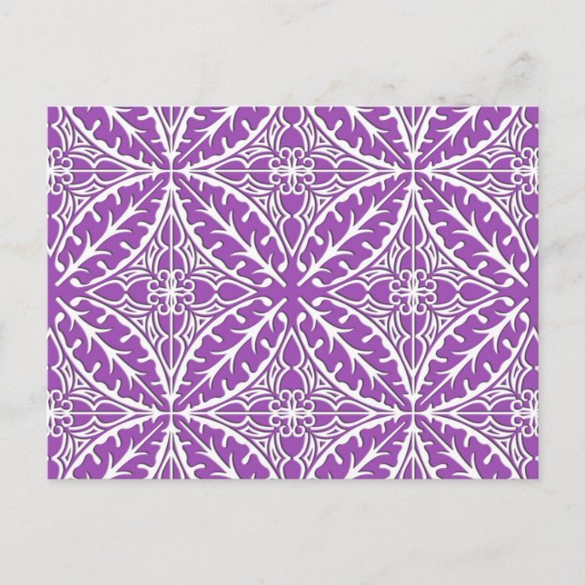Postal Tejas marroquíes - violeta y blanco (Anverso)